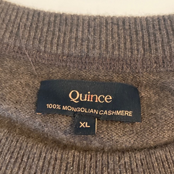 Quince Mongolian Shrunken Cashmere Sweatshirt Chocolate Brown Size XL